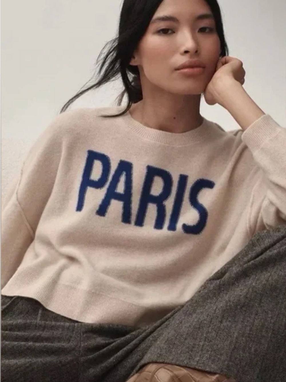 Pilcro The Alani Cashmere Sweater Pullover Paris Beige - Picture 2 of 9